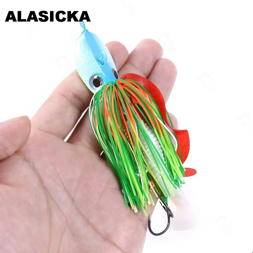 

ALASICKA 1pcs Tenya Madai Jig Kabura Saltwater Fishing Lure Jighead Lead Sea Boating Bait Shrimp Rubber Skirt Bait 120g 150g