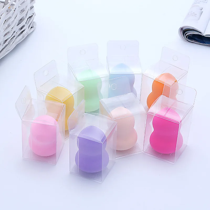 

50pcs Custom Logo Makeup Foundation Sponge Makeup Cosmetic Blender Puff Beauty Accessories Maquillage Purple Beauty Sponges