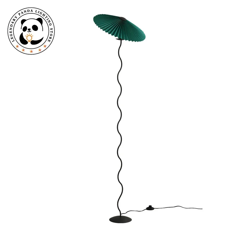 Скандинавская Минималистичная Напольная Лампа плиссированный тканевый абажур