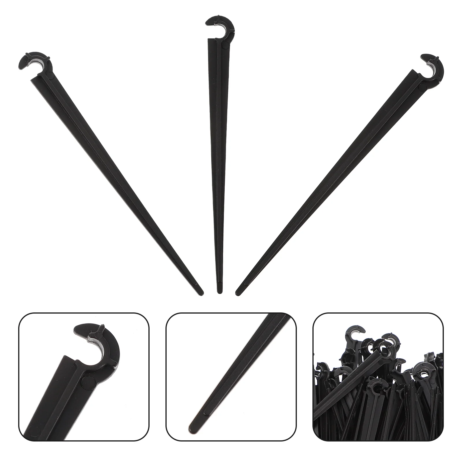 

200pcs Anchoring Stake Irrigation Drip Support Stake for Vegetable Gardens Flower Beds Gardens