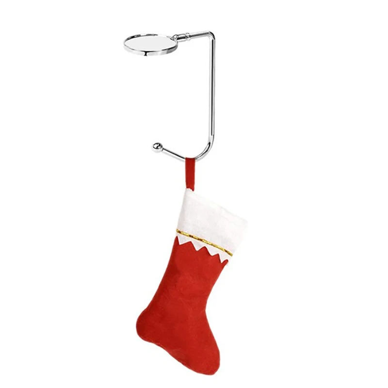Christmas Socks Hooks Bag Handbag Portable Hook Purse Holder Round At The Table | Bathroom