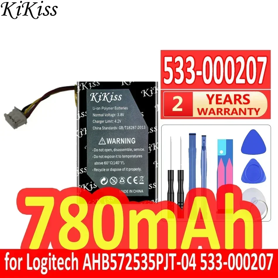 Аккумулятор KiKiss 780 мАч 602535 для Logitech AHB 572535 ПЖТ-04 533- 000207