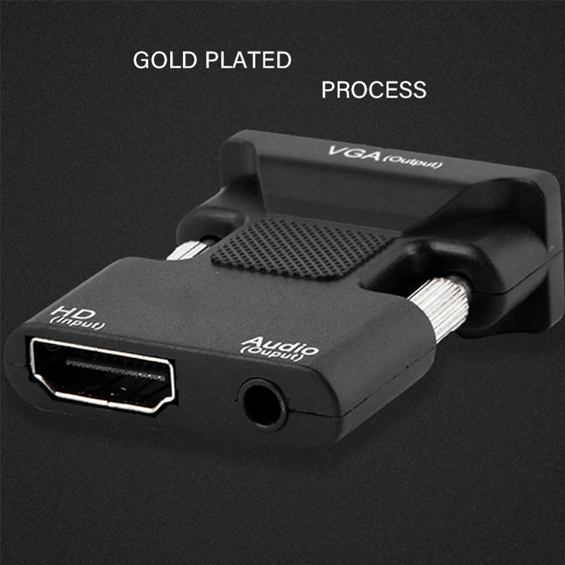 

Новый адаптер HDMI-совместимый с VGA «Мама-папа», цифровой адаптер проектора, монитор для PS3, ПК, ноутбука, HDTV
