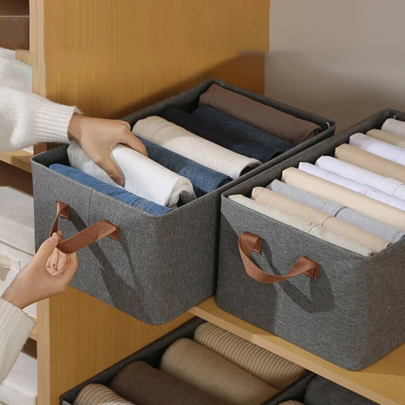

Pants Underwear Clothes Storage Box Foldable Wardrobe Organizer Drawer type Clothing Sorting Box Oxford Jeans Clothes Organizer