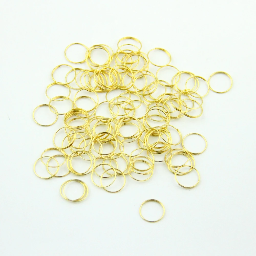 

8/10/11/12/13/15mm Golden Color Connectors Metal Rings for Crystal Glass Chandelier Balls Pendant Prism Beads Connect Decoration
