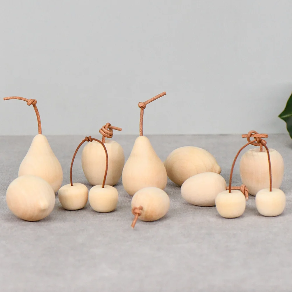 

Graffiti Fruit Wood Fruits Ornaments Unfinished Crafts Decorative Wooden Unpainted Decorations Blanks DIY
