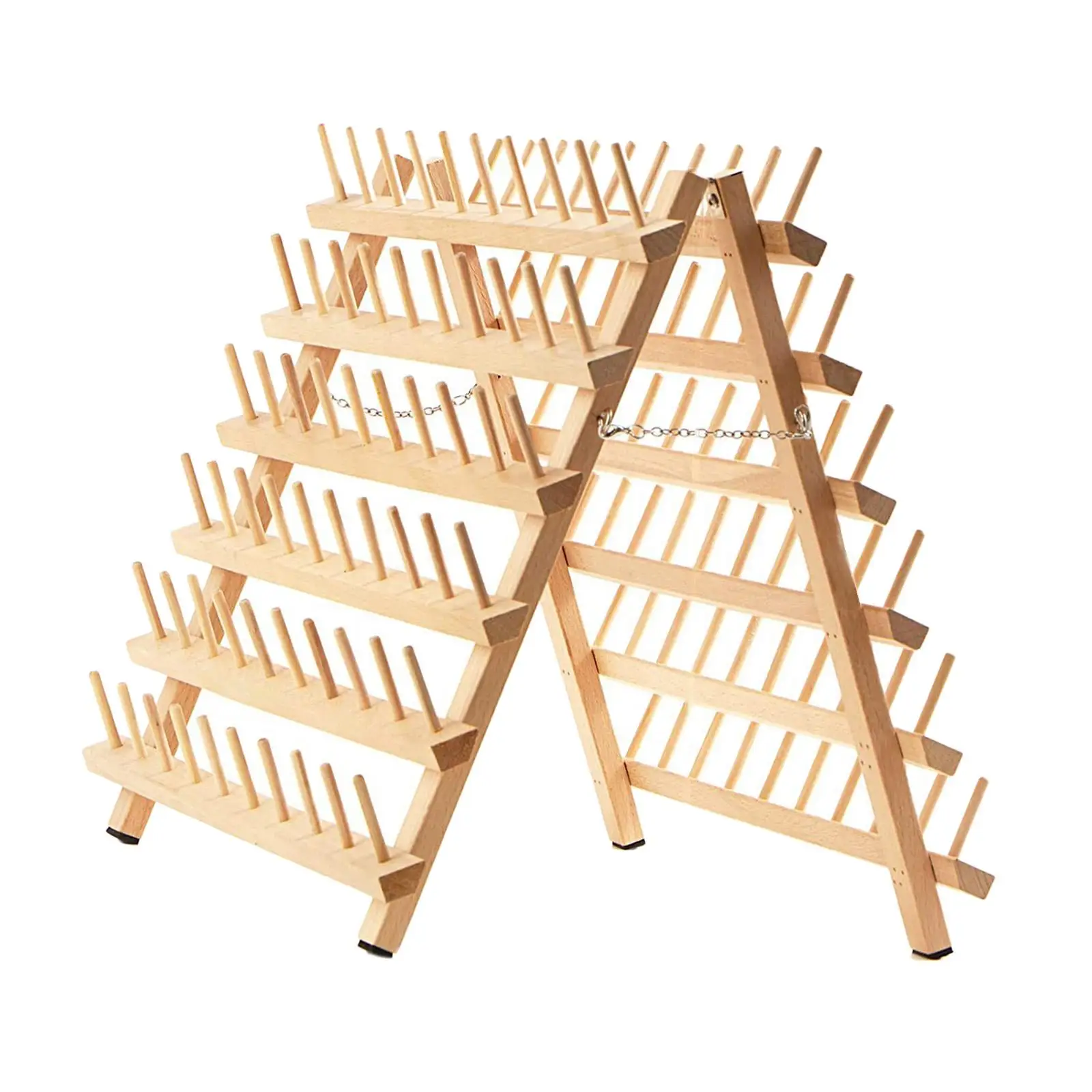 

Wooden Sewing Thread Rack Embroidery Folding Spool Holder Durable Sewing Thread Storage for Jewelry Hanging Embroidery Hobbyists