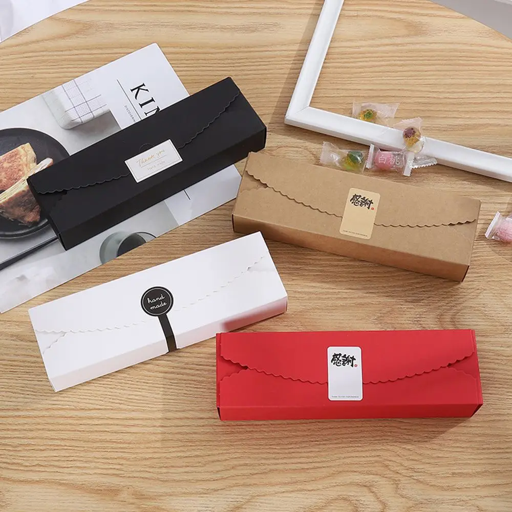 Long Box Gift Packaging Boxes Kraft Paper Cases For Swiss Towel Roll Cake Sandwich Cookies Nougat