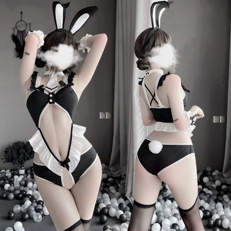 

Erotic Suit Rabbit Girl's Uniform Suit Lace Open Crotch Conjoined Temptation Sexy Bodysuit Sexy Woman Lingerie SET Bunny Girl