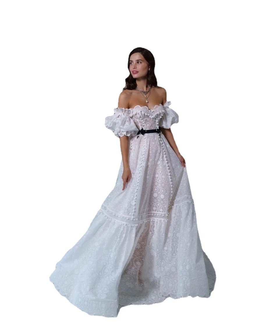 PLEINDI Luxury Evening Dresses Off the Shoulder A-LINE Sleeveless Floor-Length Chiffon 2022 New of Exquisite Prom Women Dress