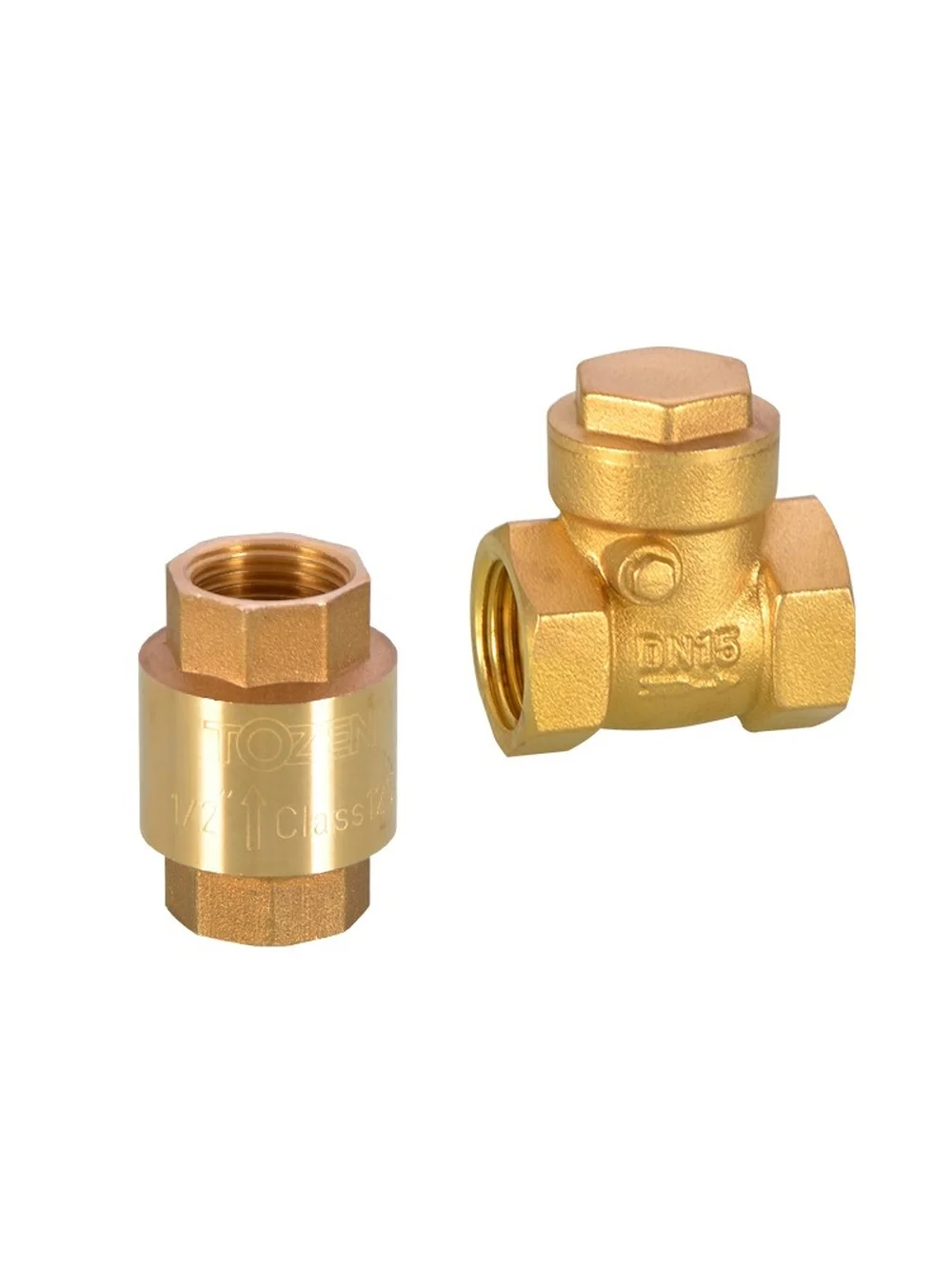 

All-copper Vertical Check Valve Spring Check Valve Inner and Outer Wire Horizontal Check Valve Copper Rod Water Pipe Fittings