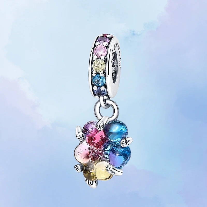 

Лидер продаж, шармы Plata De Ley, стимпанк, красочные бусины, подходят для оригинального браслета 925 Pandora, изготовление модных ювелирных изделий с...