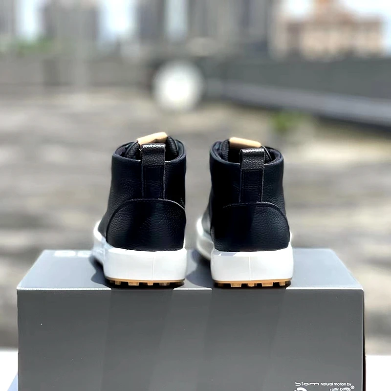 Men's Golf Shoes Brand Original Leather Waterproof Non-Slip Comfortable Outdoor Sports Leisure High Top Sneakers