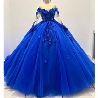 royal blue sweetheart 16 quinceanera dress sparkly lace appliques sequins 3d flowers princess ball gown vestidos de 15 a%c3%b1os