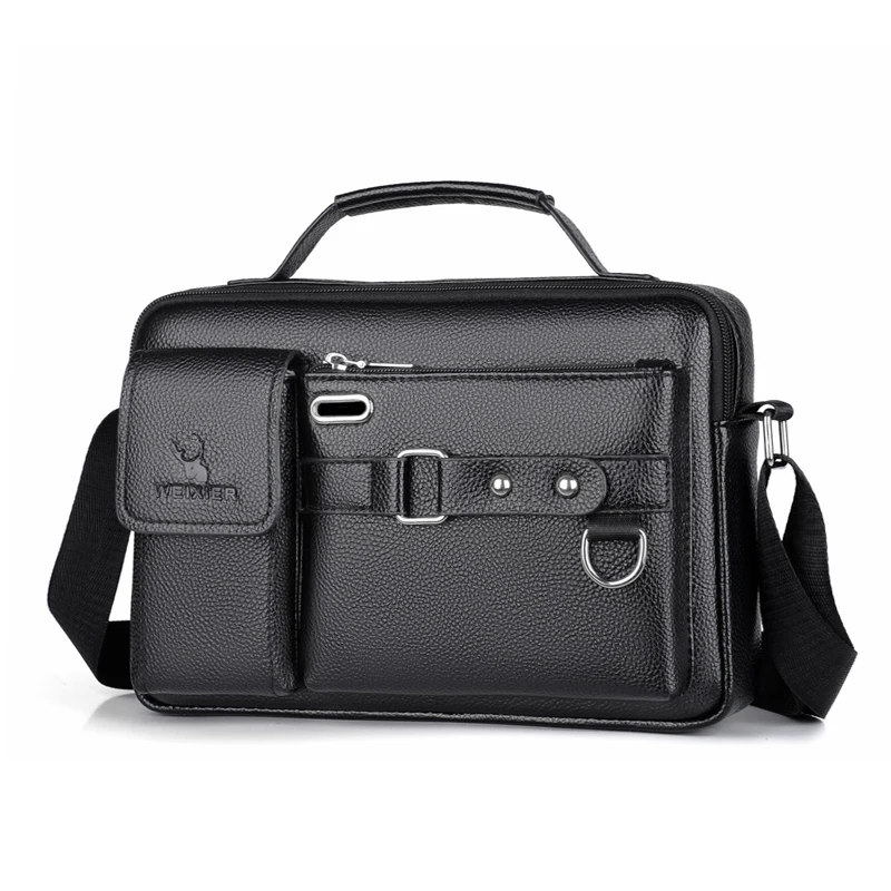 New Male Messenger Bags High Quality Business Office Briefcase Fashion Crossbody Bags Men's Shoulder PU Leather Bags Hot Selling