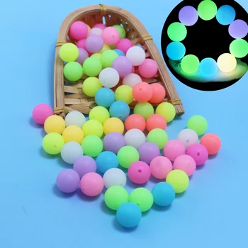 10mm 12mm 15mm 20mm 100pcs Luminous Silicone Beads New бисер Mother Kids Perles Pour Teether For DIY Baby Accessories Food Grade 4