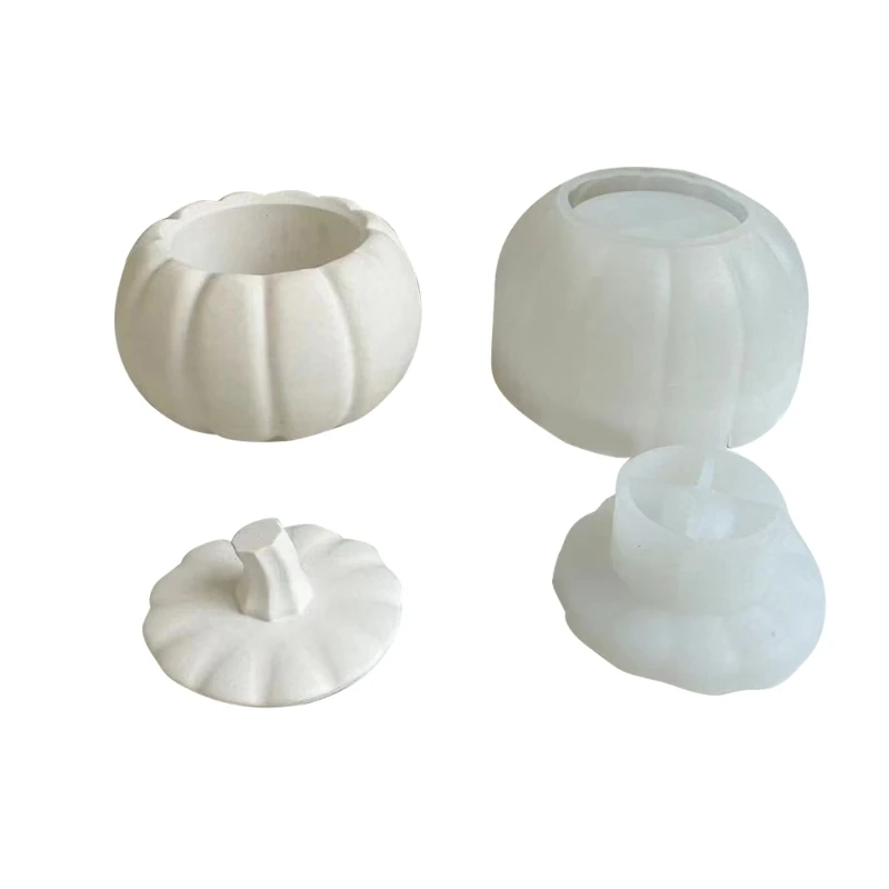 

Candle Jar Epoxy Resin Casting Mold for Pumpkin Shape Storage Box Conatiner Make