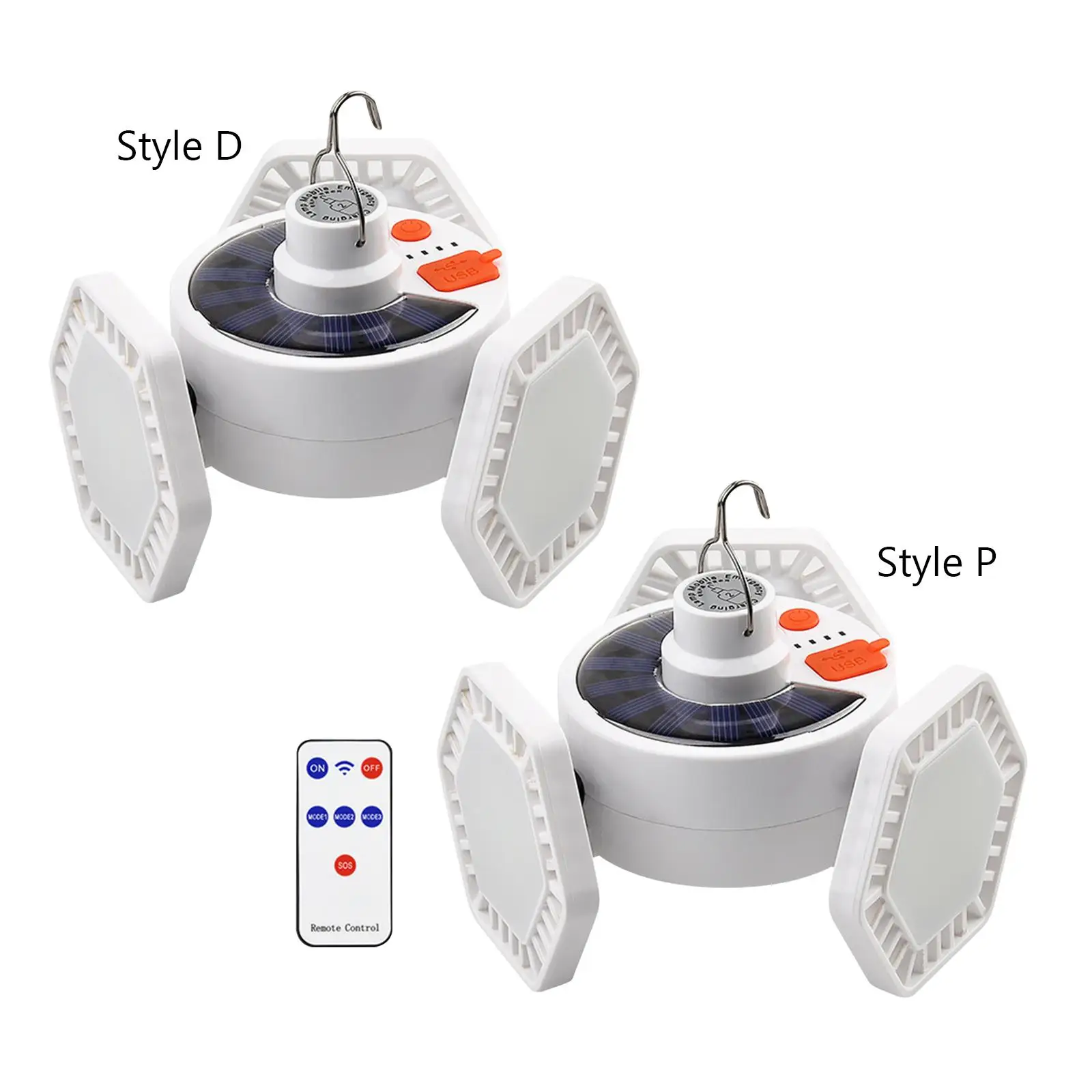 

Solar Camping Lantern Lamp Folded Portable for Emergency Fishing