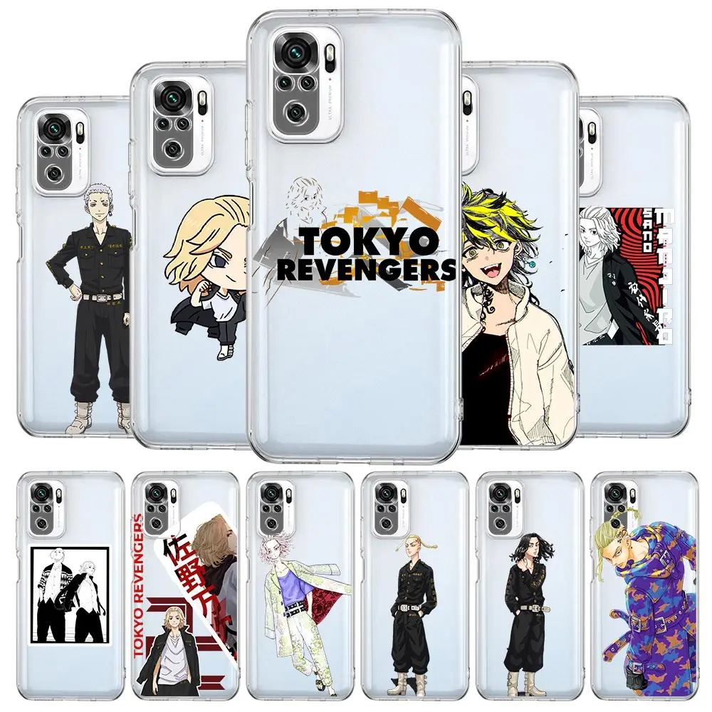 

Japanese Anime Tokyo Revengers Phone Case For Xiaomi Redmi Note 10 11 9 8 Pro 10S 9S 7 8T 9T 9A 8A 9C K40 11T 5G TPU Clear Cover