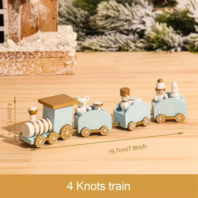 

Christmas Wooden Train Ornament Christmas Decoration For Home Santa Claus Gift Natal Navidad Noel 2022 New Year Xmas Decor