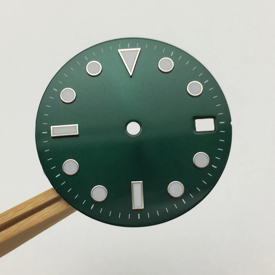 No Logo 28.5mm Watch Dial Substitute Modified Dial Luminous Literal  for NH35A Movement BB8-2 Men Watch Accessories