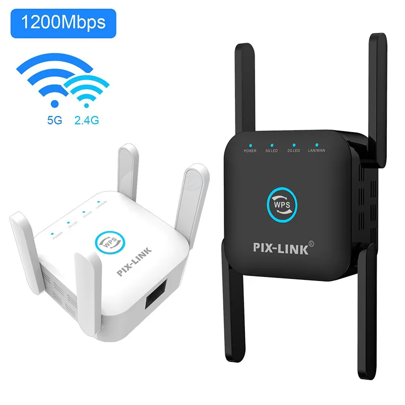 

5G WiFi Repeater Wifi Amplifier Signal Wifi Extender Network Wi fi Booster 1200Mbps 5 Ghz Long Range Wireless Wi-fi Repeater