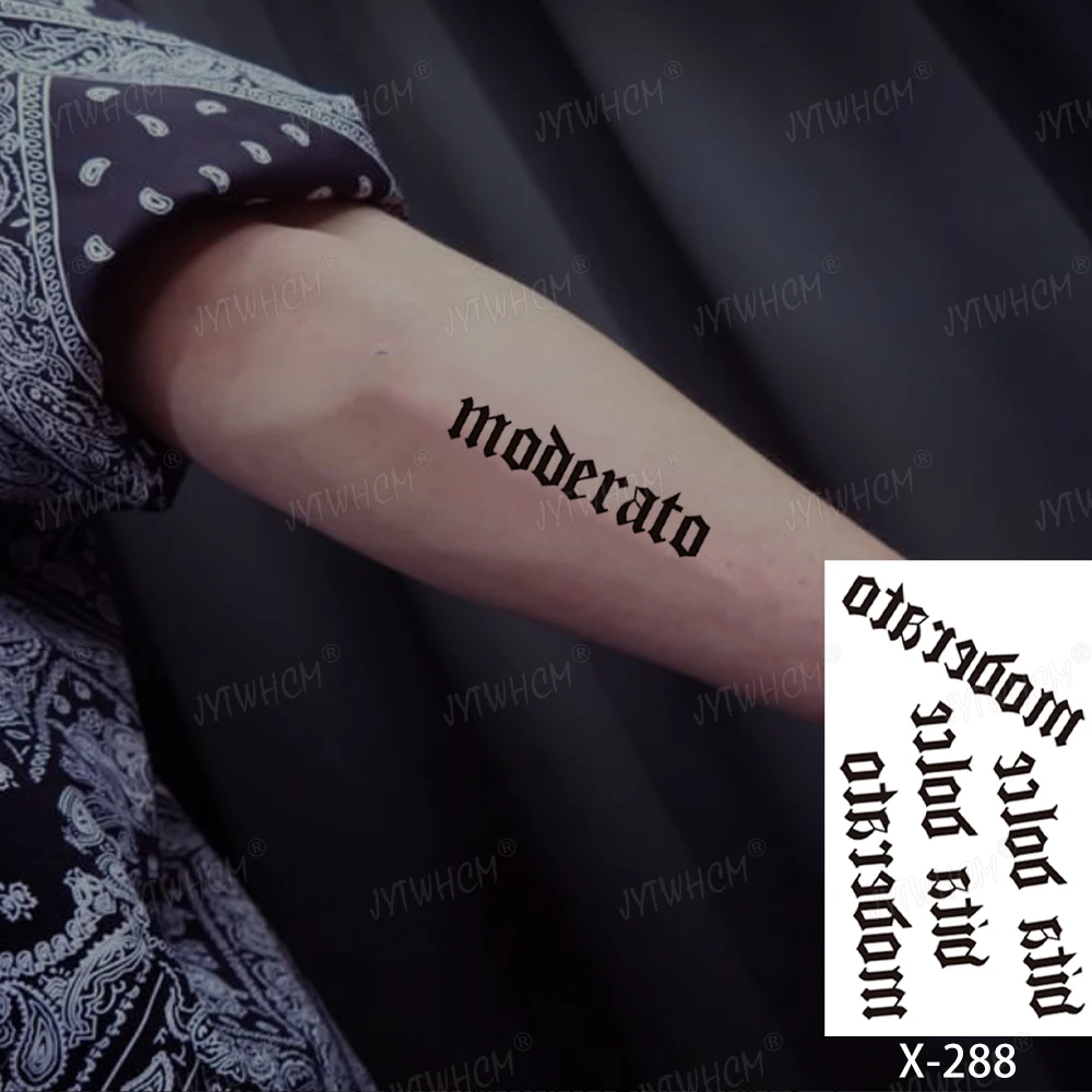 Водостойкие временные тату-наклейки кошка звезды Геометрическая луна планета