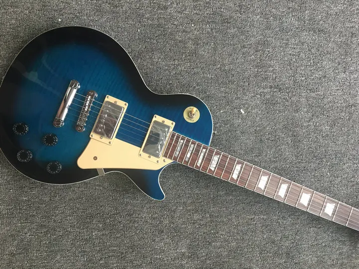 

High quality green LP electric guitar good sound quality 6 strings customized in China neck through the body