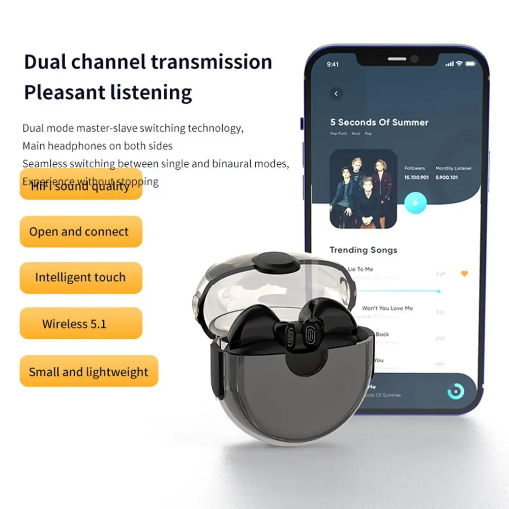 

Bluetooth-стереонаушники TWS, 5,1 дюйма, с сенсорным управлением