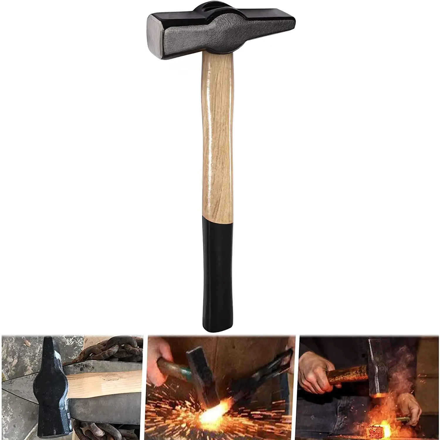 

Chuang Qian Blacksmiths' Hammer 0000811-1500 - Bladesmith Blacksmithing Hammer for Knife