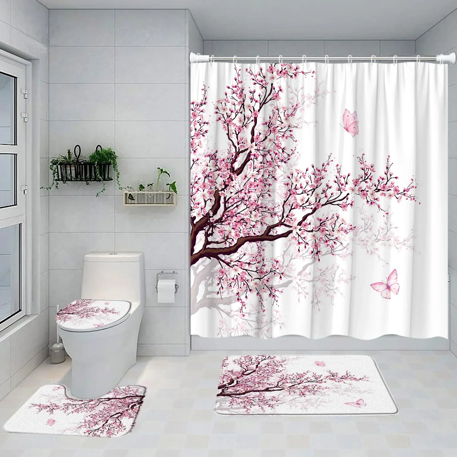 Чернильные занавески для душа в китайском стиле Nike