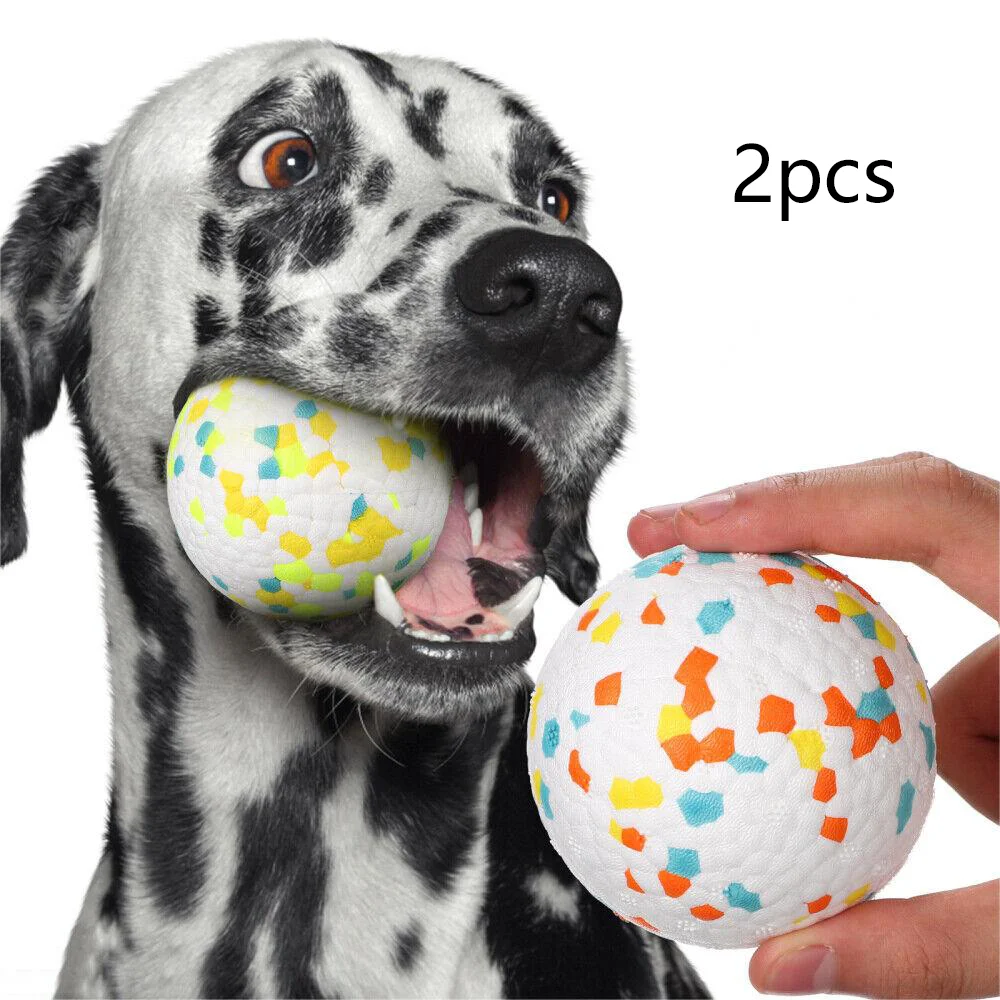 Pet Dog Toy Super Bite Resistant Ball Light Chew ETPU Ball High Elastic Interactive Throwing Popcorn Toys For Dogs Accessories