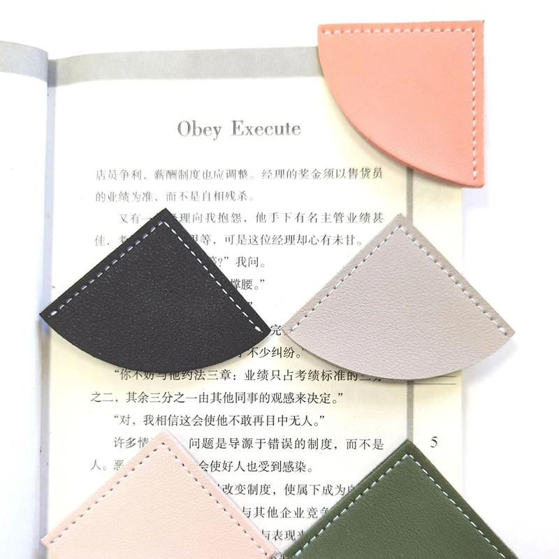 

Vintage Sector Bookmark Paper Clip Handcrated Leather Bookmarks For Book Mini Corner Page Marker Book Corner Protector Decoracti