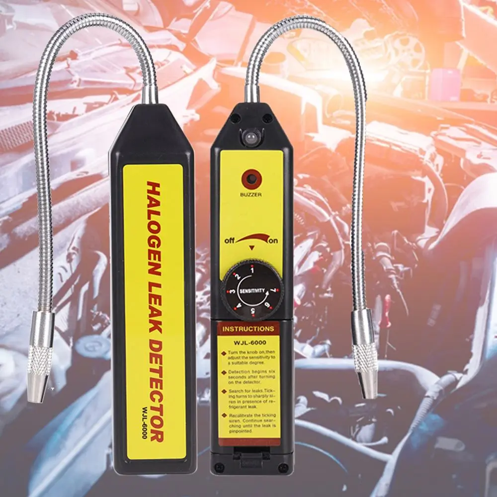 

Tester with Sensitivity Adjustment Car Diagnostic Tools Halogen Leak Detector Refrigerant Gas Analyzer with probe