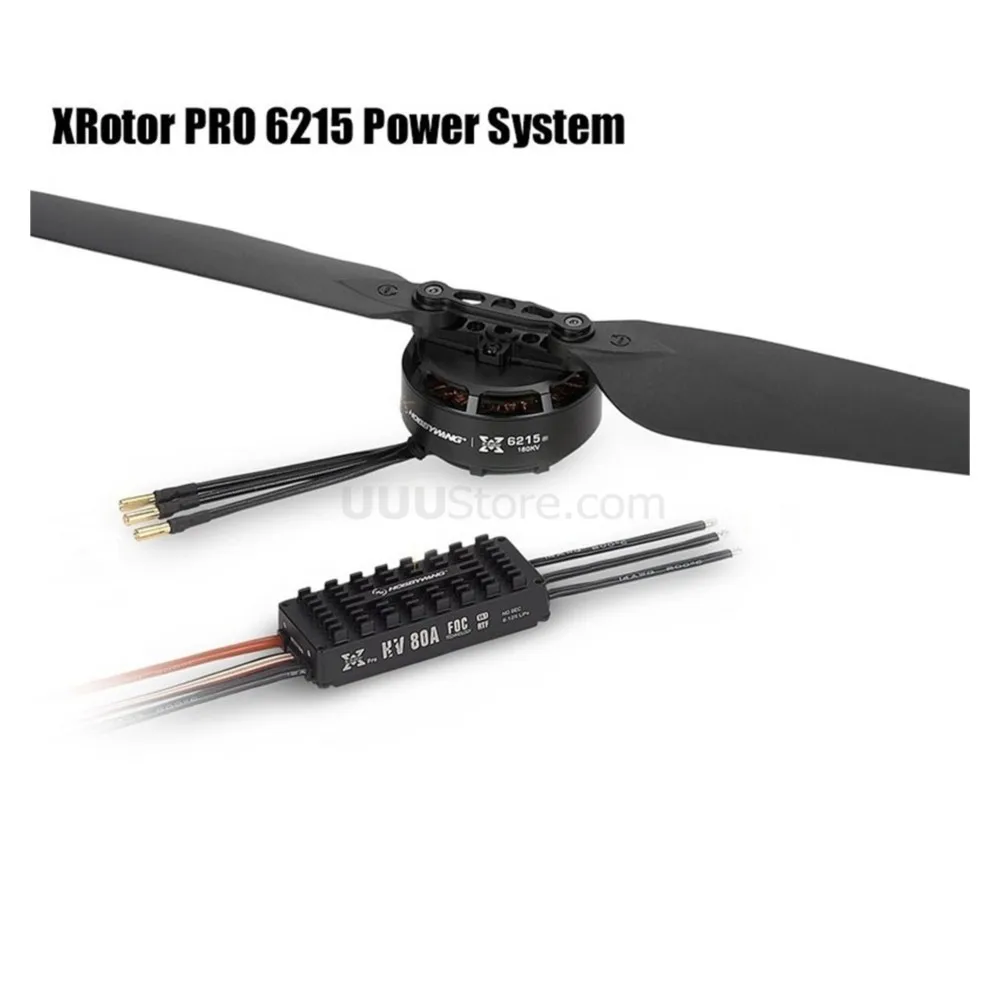 

Hobbywing Combo XRotor PRO 6215 180KV 2388 Propeller 80A HV FOC V4 ESC RTF CCW/CW Prop Power System for FPV Drones