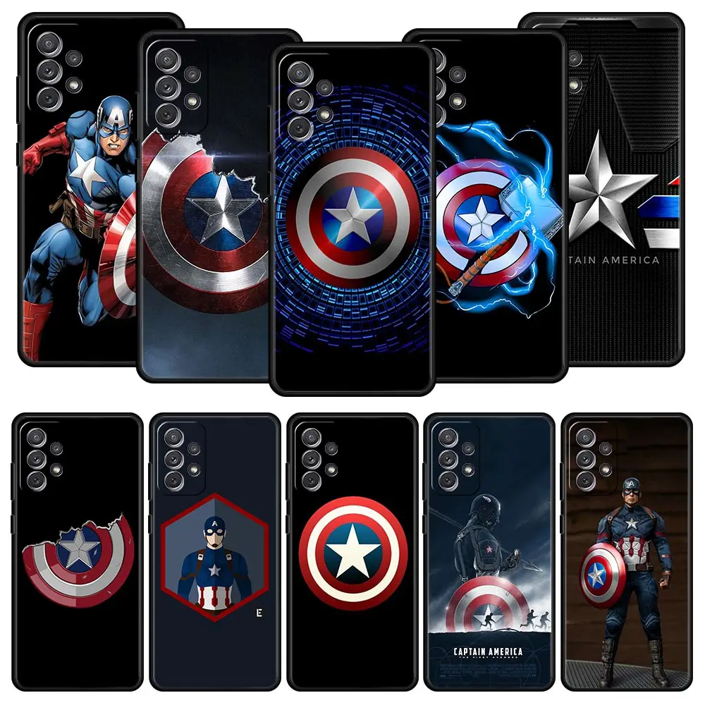 

Cover Case for Samsung Galaxy A12 A51 A32 A42 A21s A71 A52 A72 A53 A73 A10 A20 A30 A50 A70 A90 Avengers Captain America LOGO