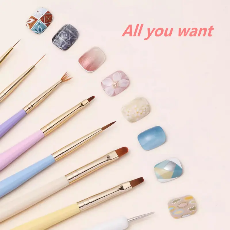

Nail Brushes set for Nail Art Nail Design Tools for Nail Detail Painting French Liner and Dotting Pens for Nail DIY