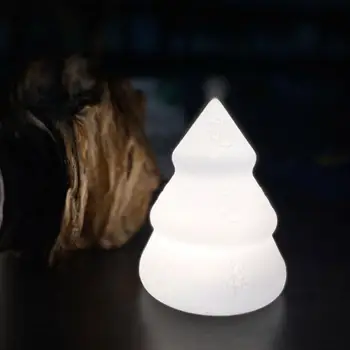 크리스마스 LED 야간 조명, 산타 클로스 트리 벨, USB 야간 램프, 터치 센서 실리콘 무드 라이트 램프, 어린이 침실 장식, W0A9