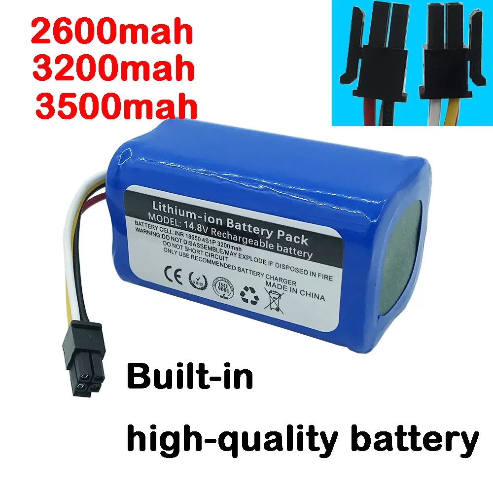 

2023New Laudation 14.4V/14.8V 2600mah 3200mah 3500mah For Midea i5 / i5 Extra / i5 Young / i9 EYE Robot Vacuum Cleaner Battery