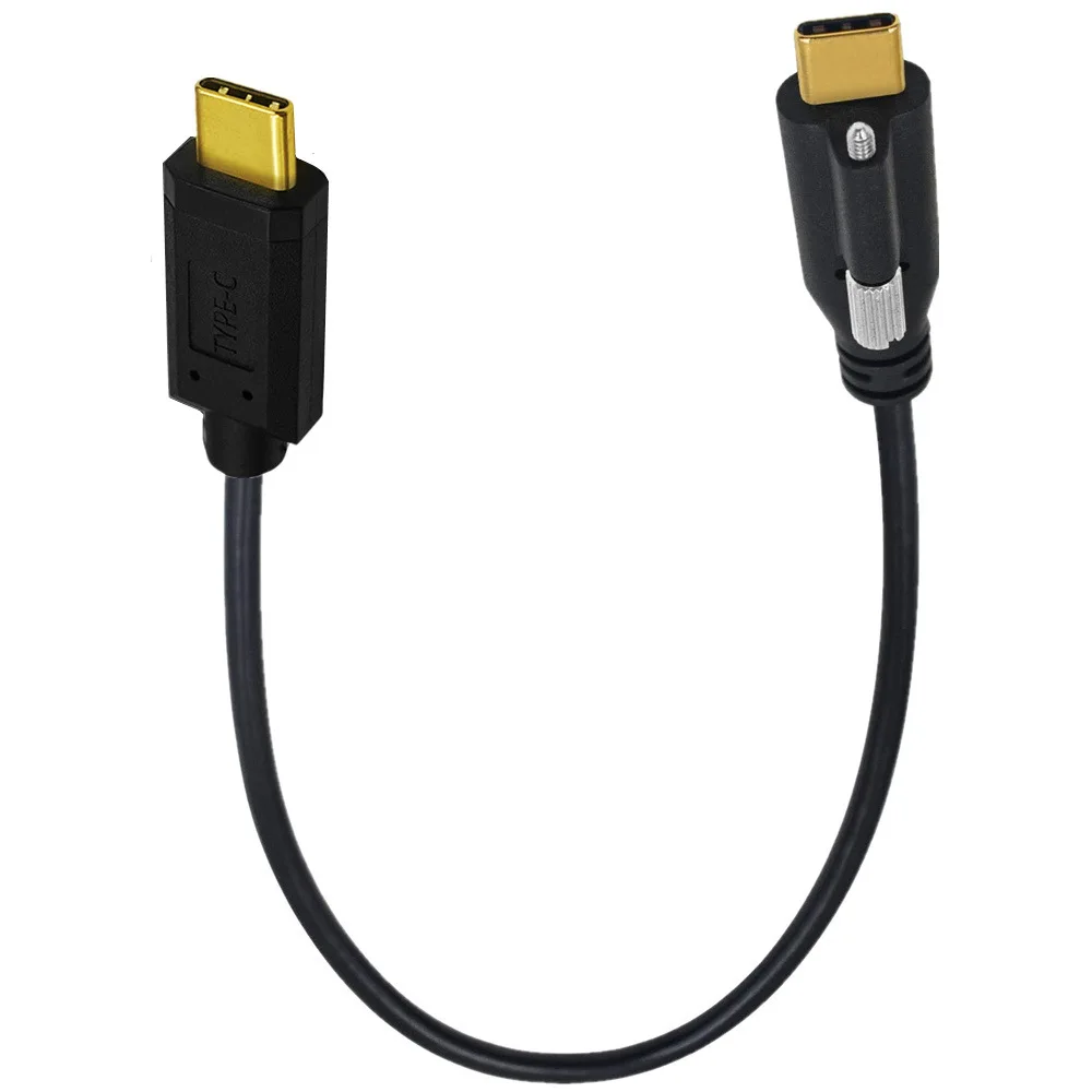 

10Gbps 5A USB 3.1 Type-C Male to USB-C Male Data with screw Cable 0.3m/1m/2m