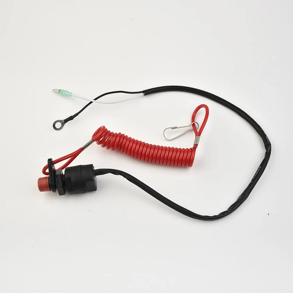 

Wire Engine Outboard Kill Switch Component Set Plastic Black Safety Lanyard Replacement Parts Accessories Durable
