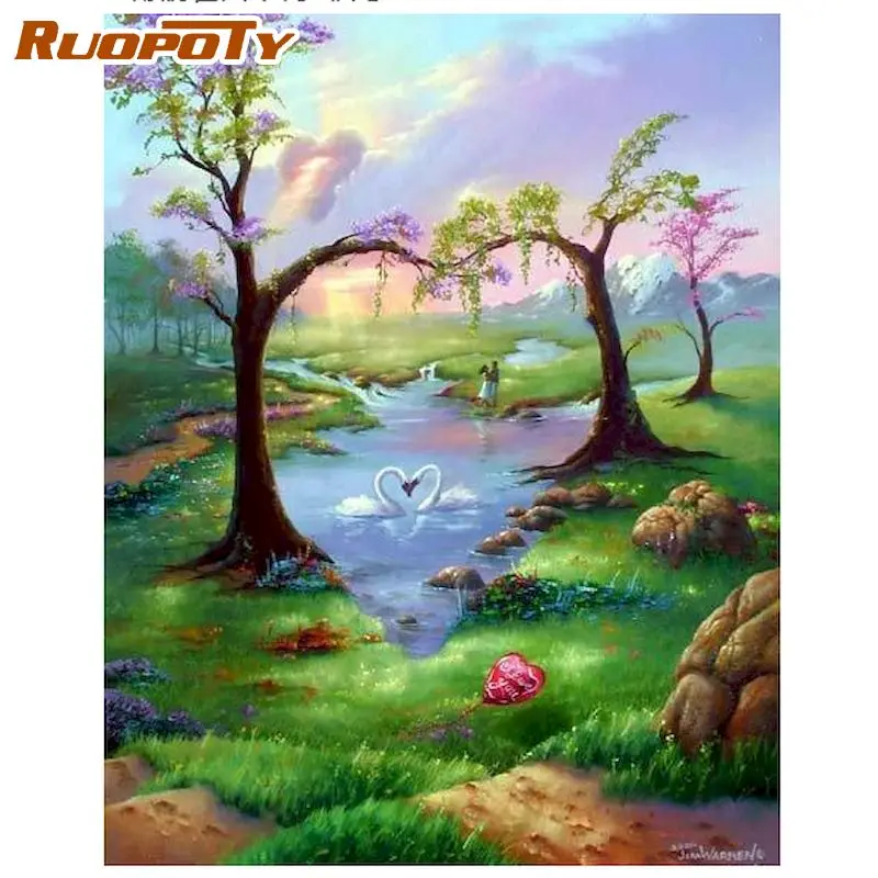 

RUOPOTY фотообои 5D DIY алмазная живопись олень полный фотография Набор для украшения дома