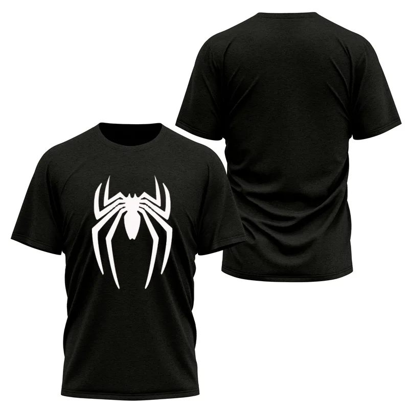 

Summer casual sports fashion 2D printed spider adult crewneck short sleeve large size men's T-shirt loose quick dry comfortable