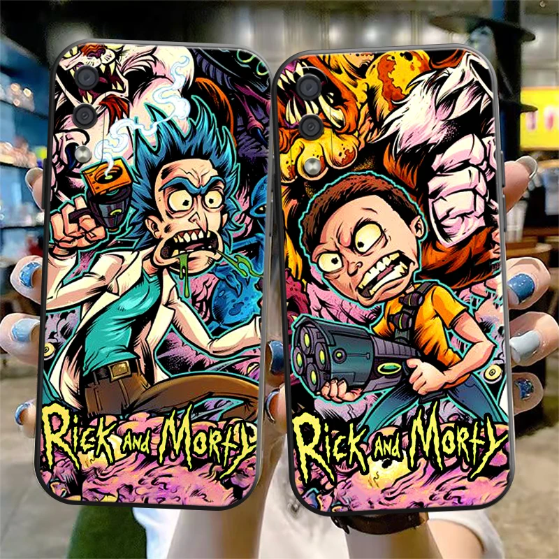 

Funny Carton Rick And Morty US Phone Case For Samsung Galaxy A01 A02 A02S A03S A10 A10S A11 A20 A21 A21S A22 4G 5G Carcasa Cover