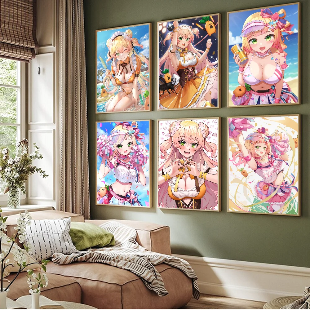 Классические кинопостеры Momosuzu Nene Hololive винтажный Декор для комнаты бара кафе