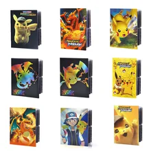 240pcs Album Pokemon Map Grand Format 4pocket Holder Collections Card Letters Album Book Game Characters Binder Folder Gift