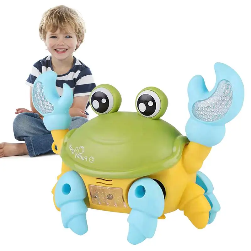 

Baby Crawling Crab Toy Electric Crawling Crab Toy With Light Up And Music Crab Fun Toy Baby Classic Toy Beach Toys For Baby Drag