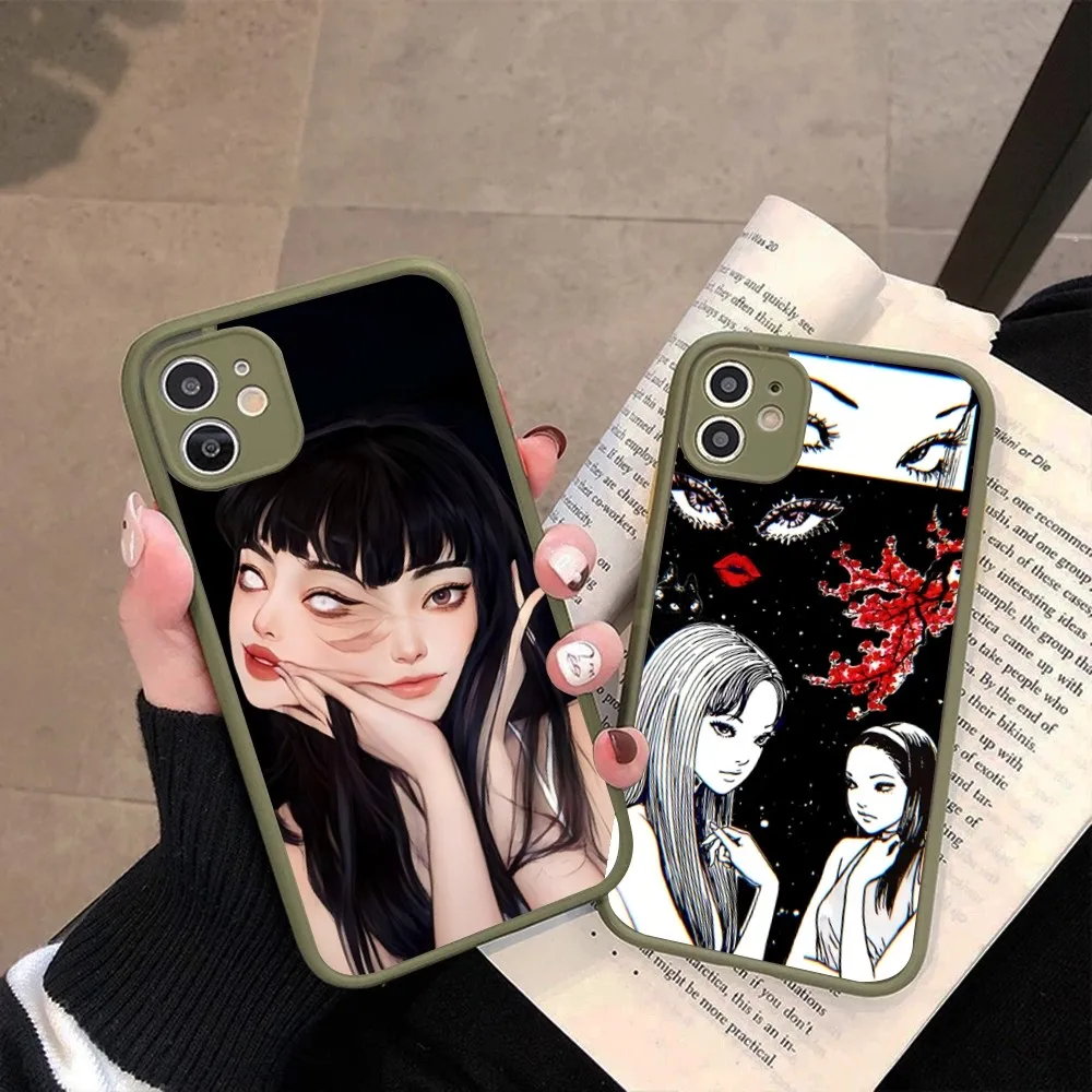 Cartoon T-Tomie F-Figure Manga Art Phone Case For IPhone 14 11 12 13 Mini Pro Max 8 7 Plus X XR XS MAX Translucent Matte Cover