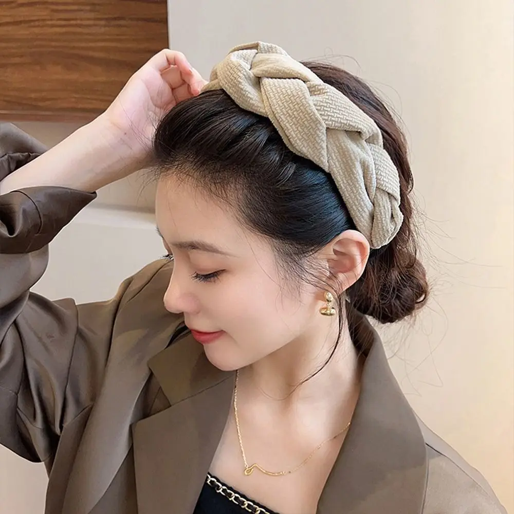 

Cute Cross Knot Headband Korean Elegant Large Twist Knot Hair Hoop Women Wide Side Wash Face Makeup Hairbands