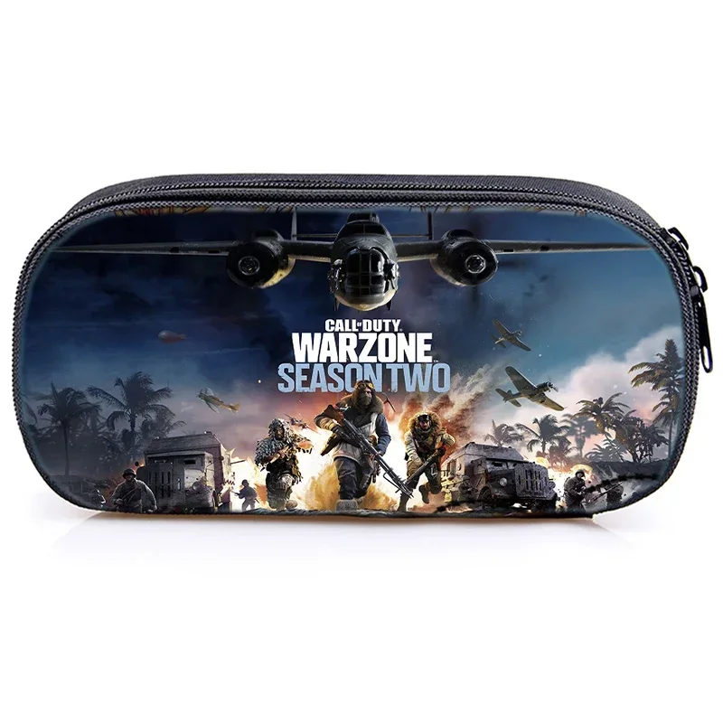 Фото Косметички с принтом Call Of Duty Warzone, студенческие пеналы для мальчиков и девочек, стационарная сумка для хранения ручек, коробка, школьные принадлежности, подарки №2